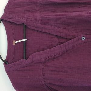 Free People Loose Plum Long Sleeved Top